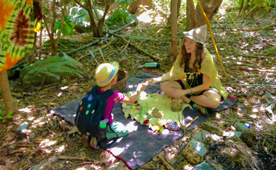Summer camp role playing at Journey of the Green Man, an Asheville summer camp
