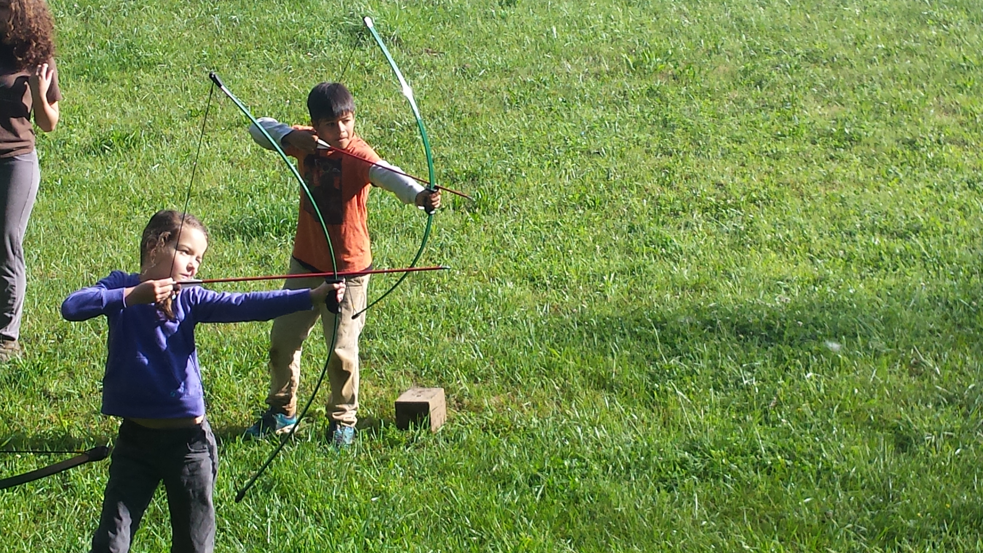 Young archers draw their bows at Asheville area summer day camp