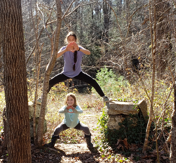 Jedi masters training for mindfullness and physical stamina at nature school